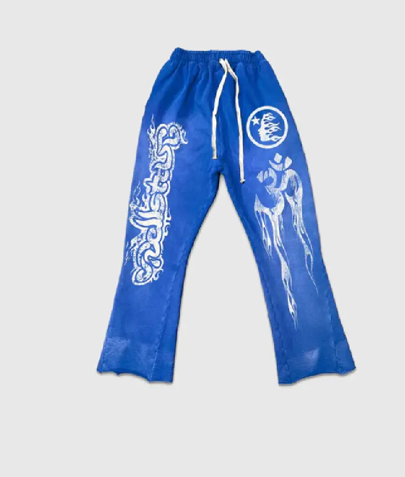 Hellstar Flare Blue Sweatpants Hellstar Flare Blue Sweatpants