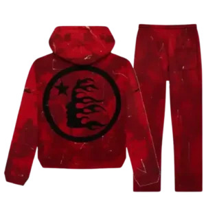 Hellstar Red Tye-Dye Tracksuit