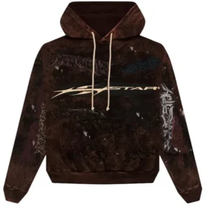 Hellstar Brown Graffiti Hoodie