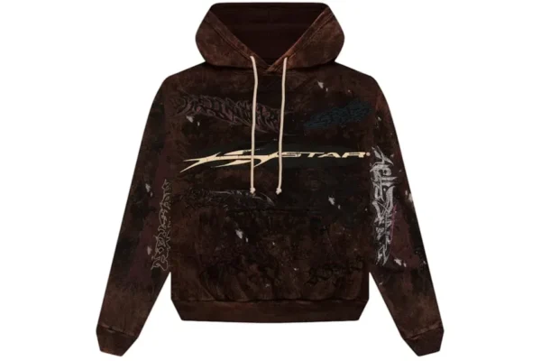 Hellstar Brown Graffiti Hoodie