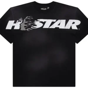 Hellstar Studios Cartoon Logo Glitter Logo T-Shirt Black