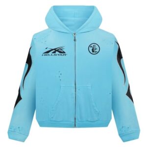 Hellstar Studios Zip Blue Hoodie