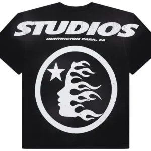 Hellstar Studios Cartoon Logo Glitter Logo T-Shirt Black